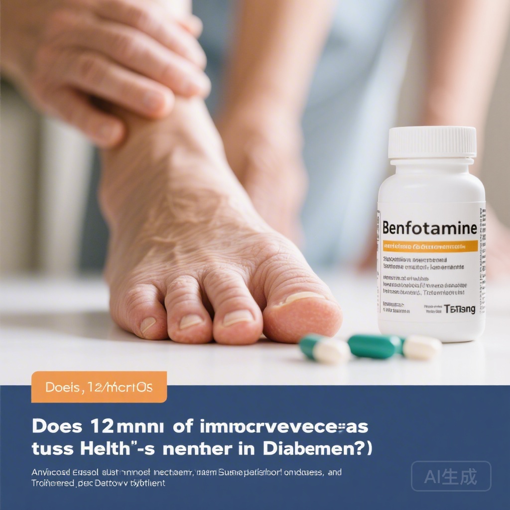 Benfotiamine supplement for supporting diabetic nerve and tissue health