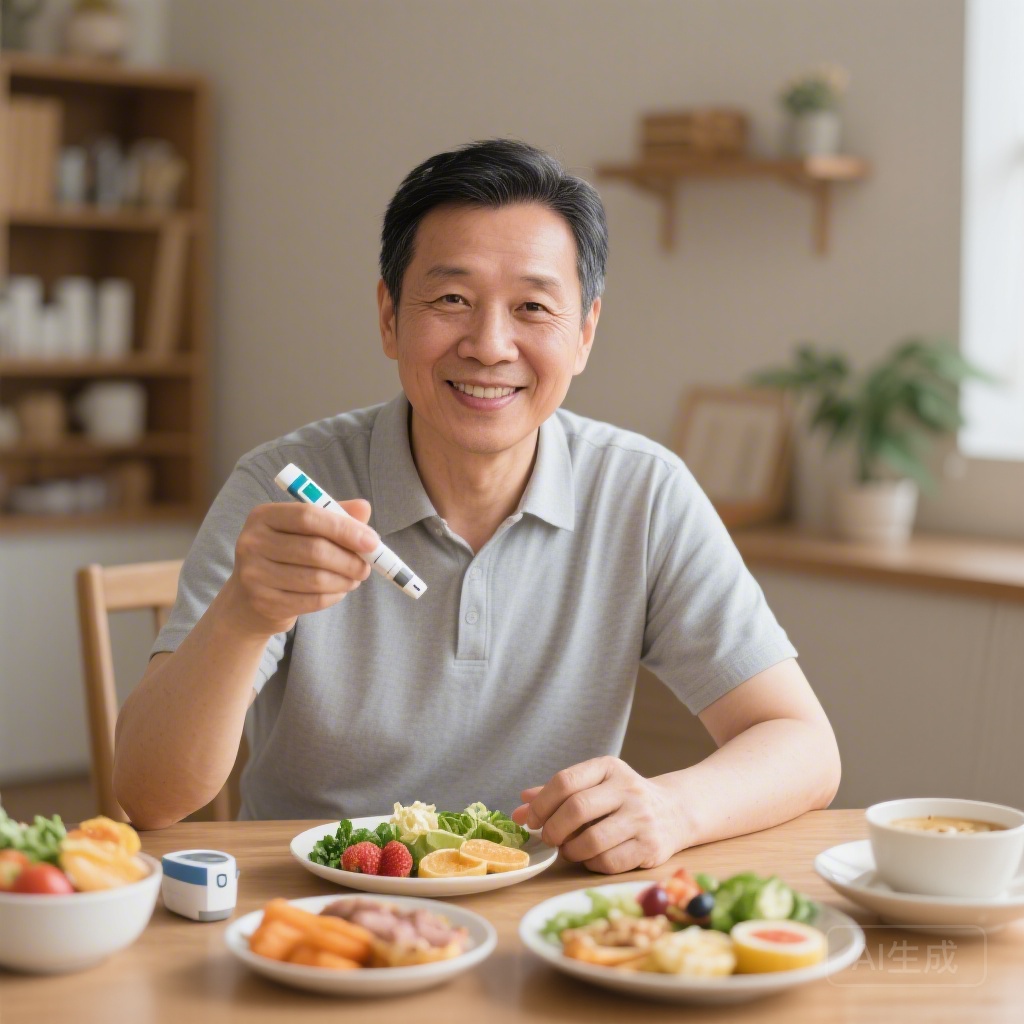 糖尿病患者日常测血糖场景